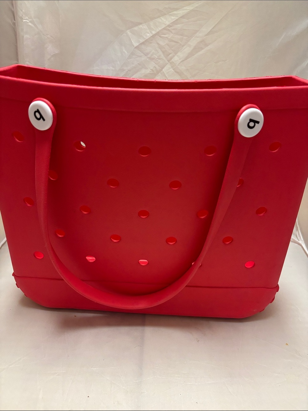 Large Tote Dark Pink Beach Boat Pool Travel 2-Handle Washable Bag